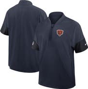 Nike Men's Nike Navy Chicago Bears Sideline Short Sleeve Quarter-Zip Performance Coach Jacket