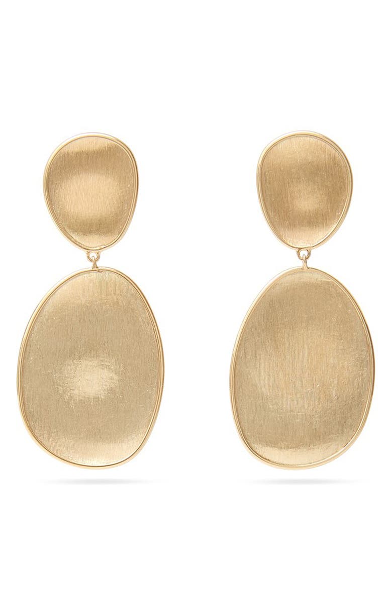 Marco Bicego Lunaria Drop Earrings, Main, color, Yellow Gold