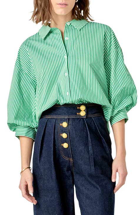 Sally Stripes Shirt - Green