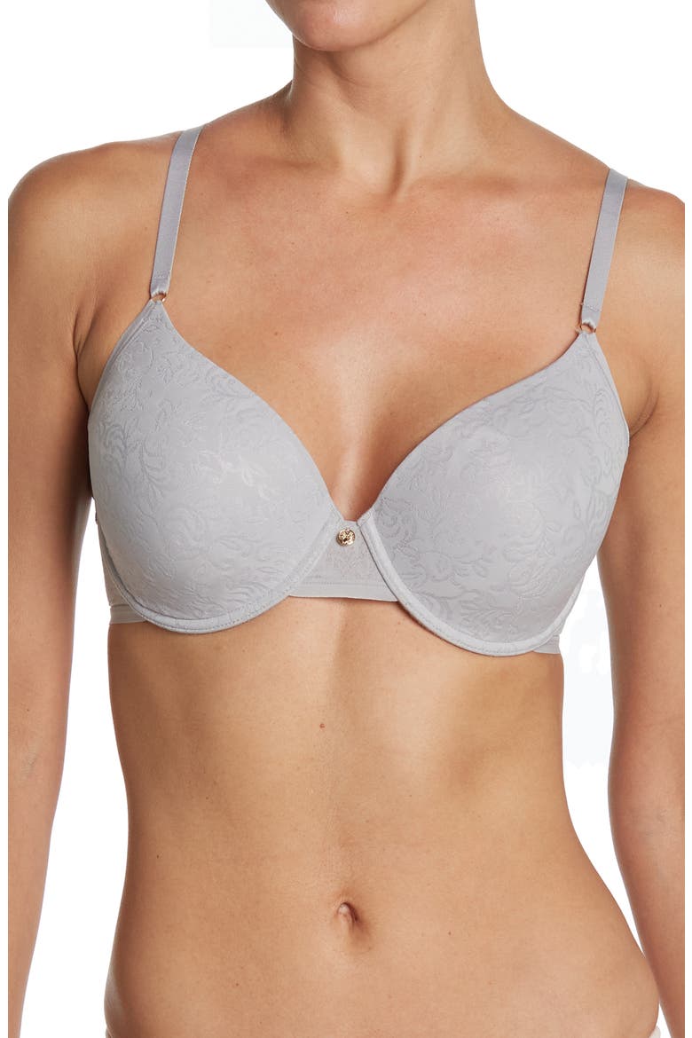 Sheer Jacquard Full Fit Contour Underwire Bra, Main, color, LEAD