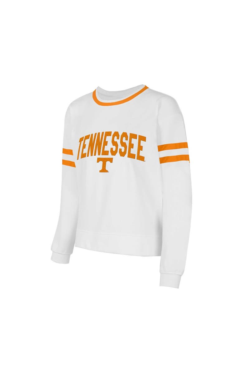 CONCEPTS SPORT Women's Concepts Sport  White Tennessee Volunteers Borough French Terry Arch Over Long Sleeve T-Shirt, Alternate, color, 