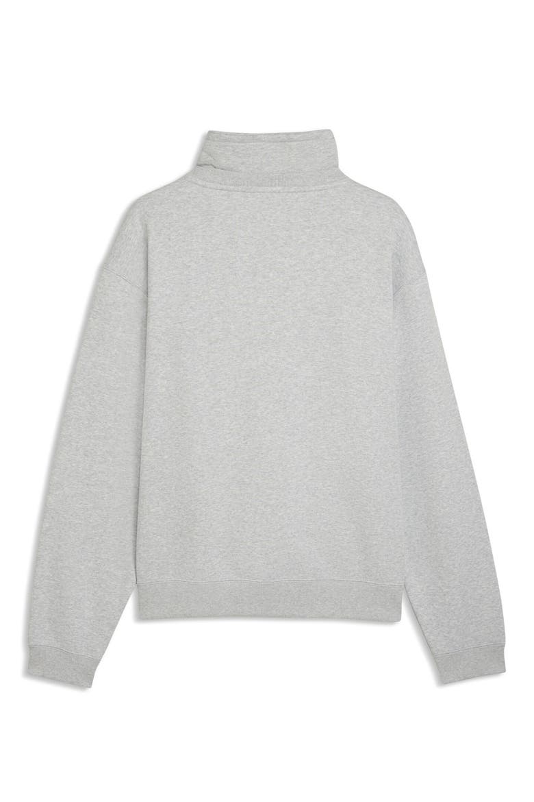 Select Essentials French Terry Polo Sweatshirt, Alternate, color, LIGHT GRAY HEATHER