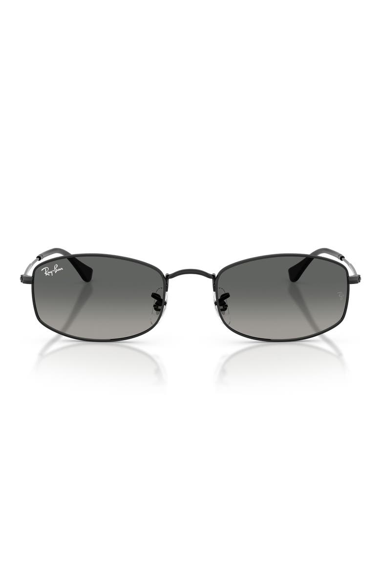 55mm Gradient Irregular Sunglasses, Main, color, BLACK / GRADIENT GREY
