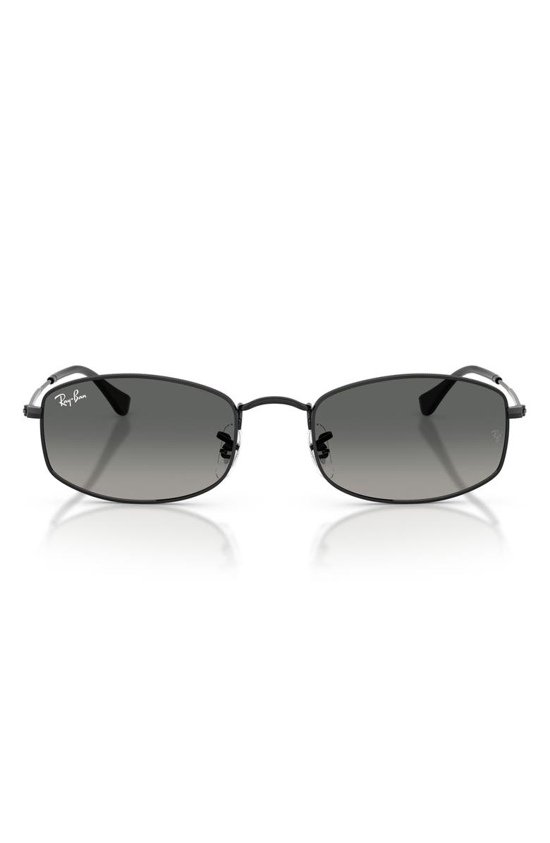 Ray-Ban 55mm Gradient Irregular Sunglasses, Main, color, Black / Gradient Grey