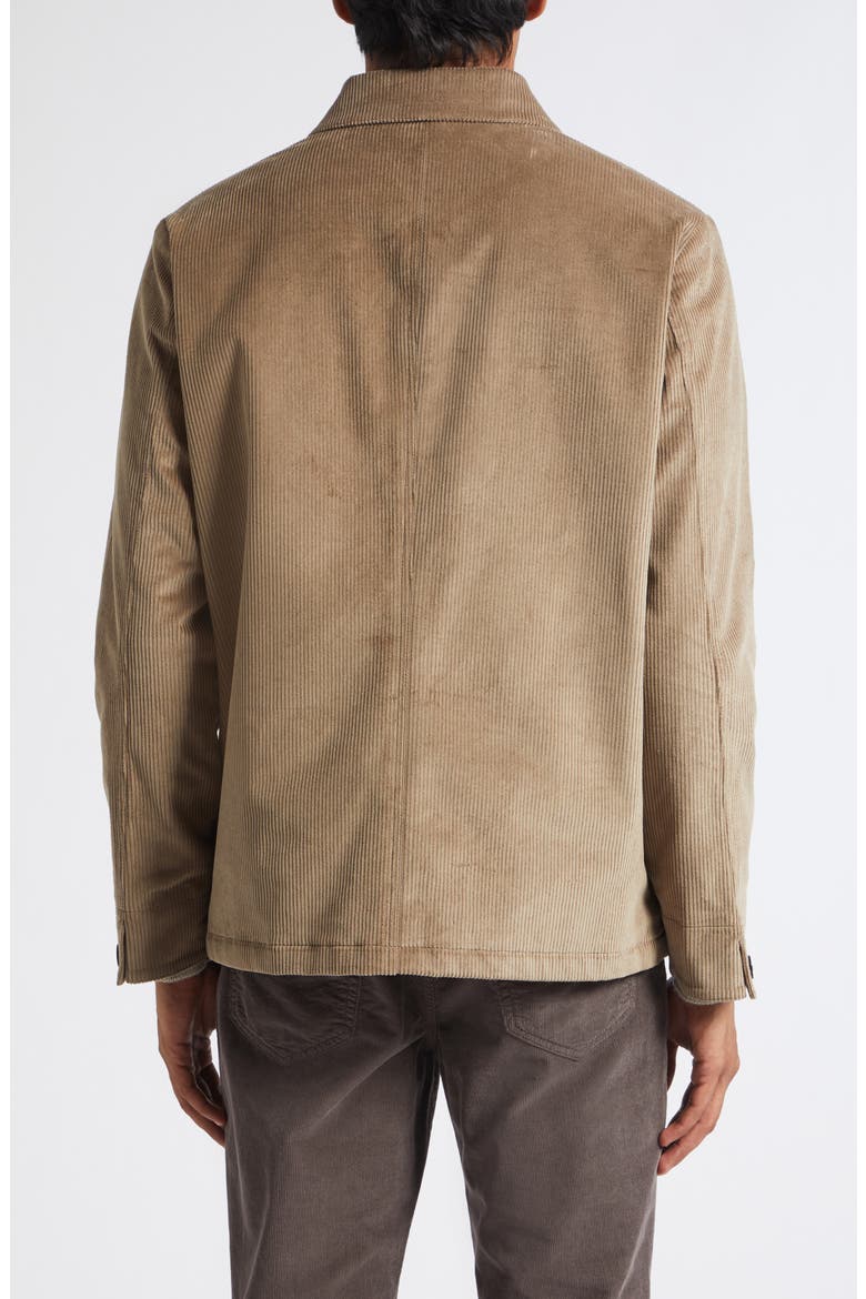 Medium Wale Cotton Stretch Corduroy Overshirt, Alternate, color, CREAM