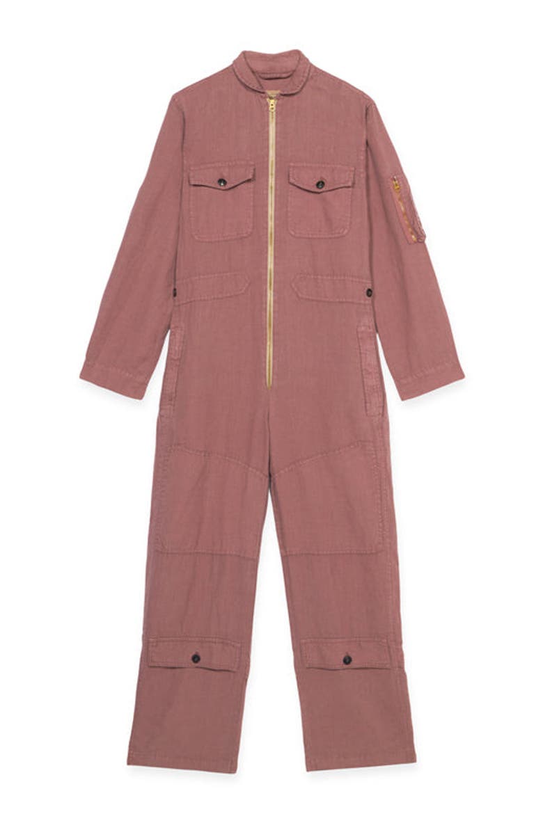 Linen Coverall, Main, color, Purple