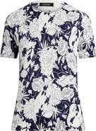 Lauren Ralph Lauren Floral Print Short Sleeve Sweater
