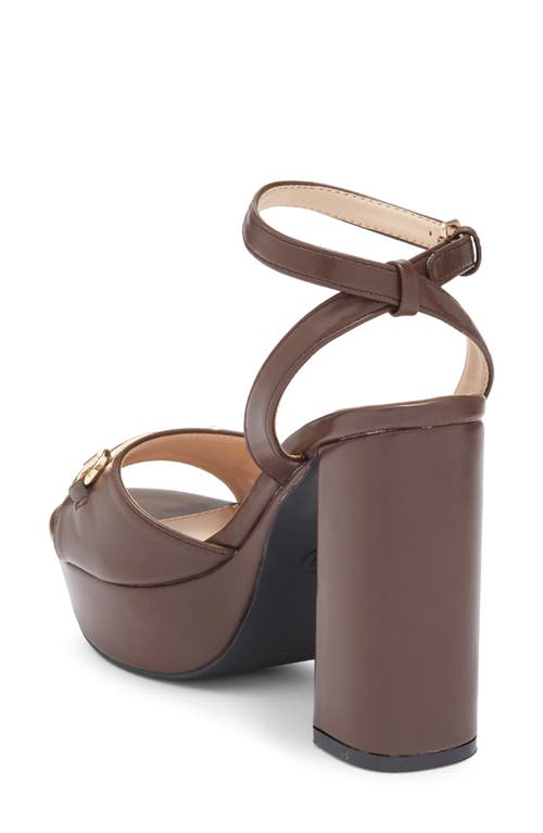 Wild Diva Lounge Alice Platform Sandal In Brown