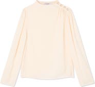 LK Bennett Samantha Button Shoulder Top