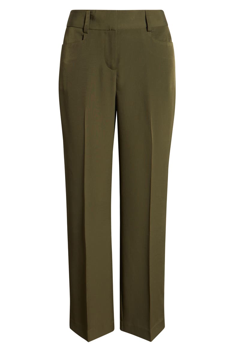 Brushed Woven Straight Leg Pants, Alternate, color, OLIVE