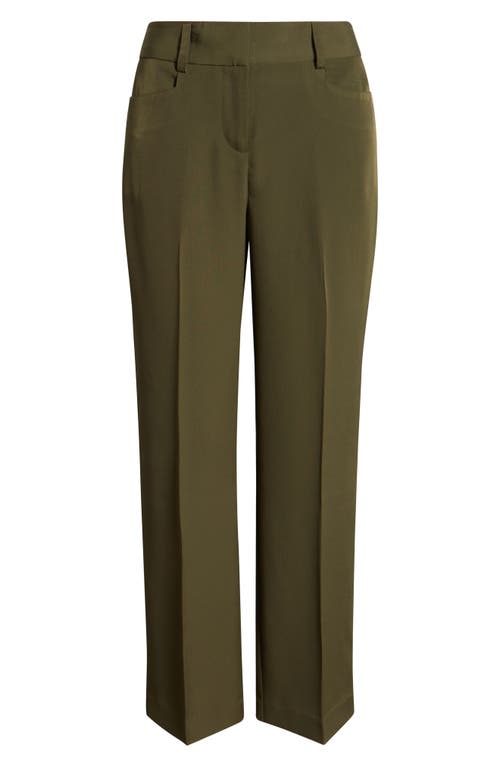 Tahari Asl Brushed Woven Straight Leg Pants