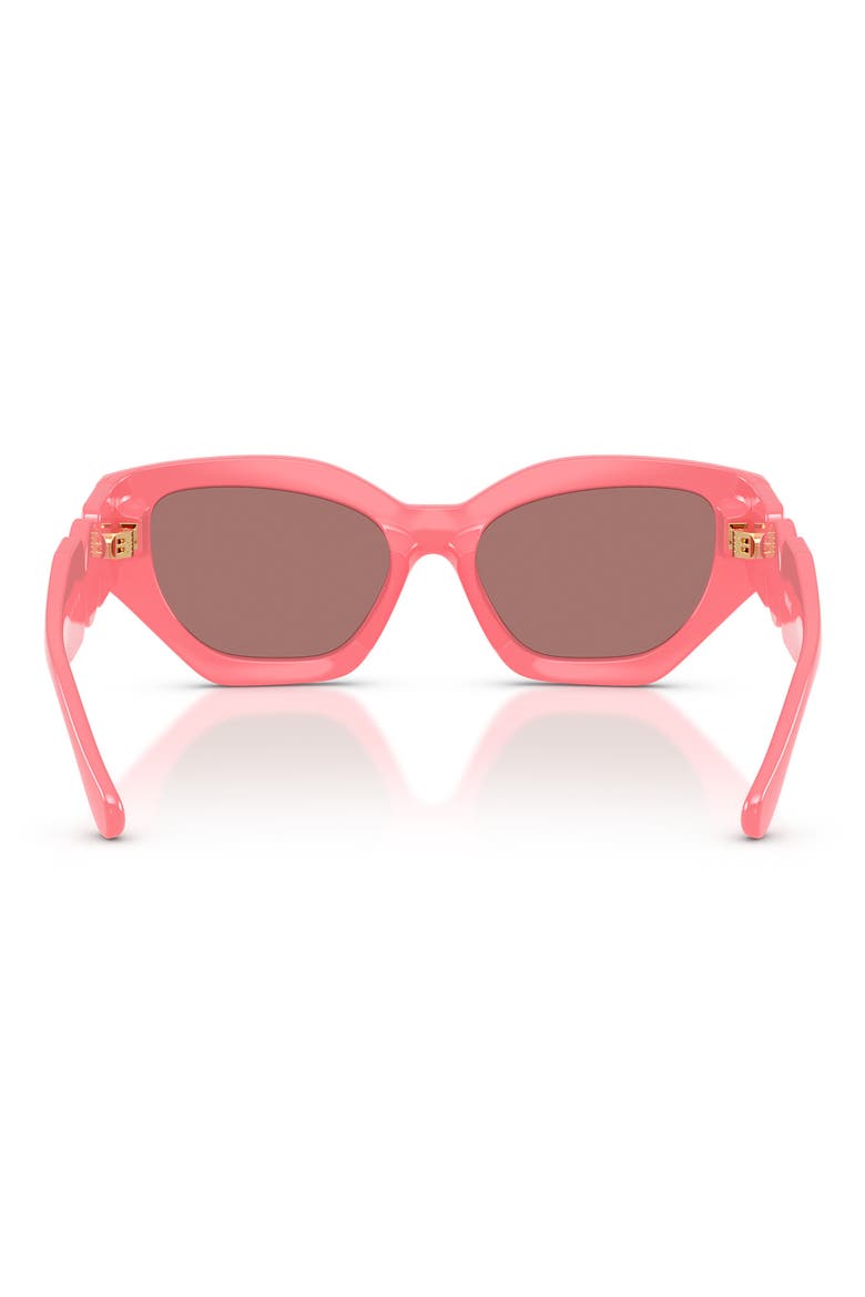Kids' 48mm Irregular Sunglasses, Alternate, color, PINK / PINK MIRROR ROSE GOLD
