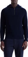 Bugatchi Merino Wool & Cotton Quarter Zip Pullover
