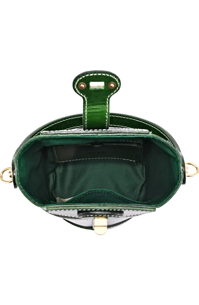 OLD TREND Begonia Genuine Leather Vintage Bucket Crossbody, Alternate, color, Green