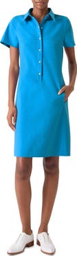 Akris Cotton & Silk Blend Double Face Polo Dress
