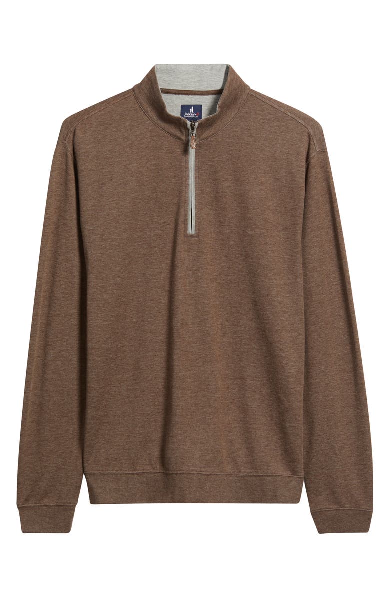 johnnie-O Sully Quarter Zip Pullover, Alternate, color, Grizzly