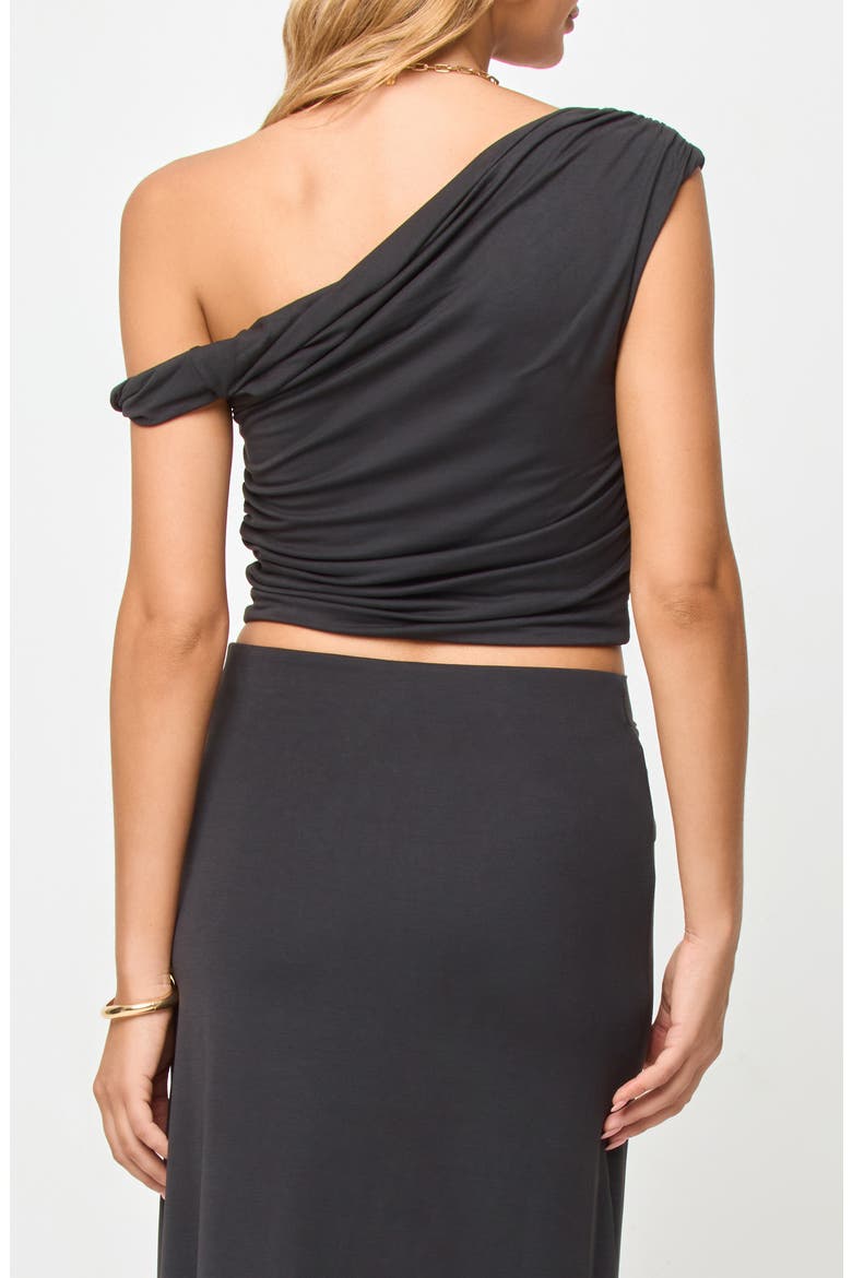 Moonlit Asymmetrical Cover-Up Top, Alternate, color, BLACK