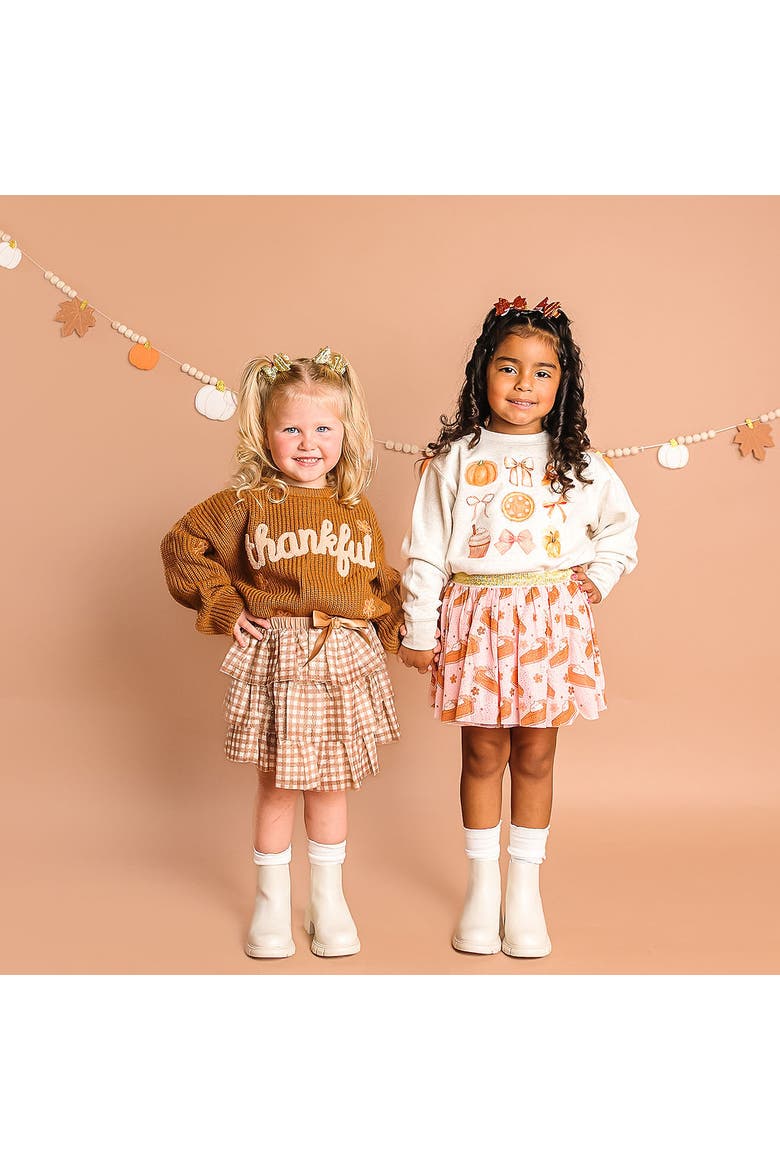 Thankful Cutie Thanksgiving Sweatshirt, Alternate, color, Natural