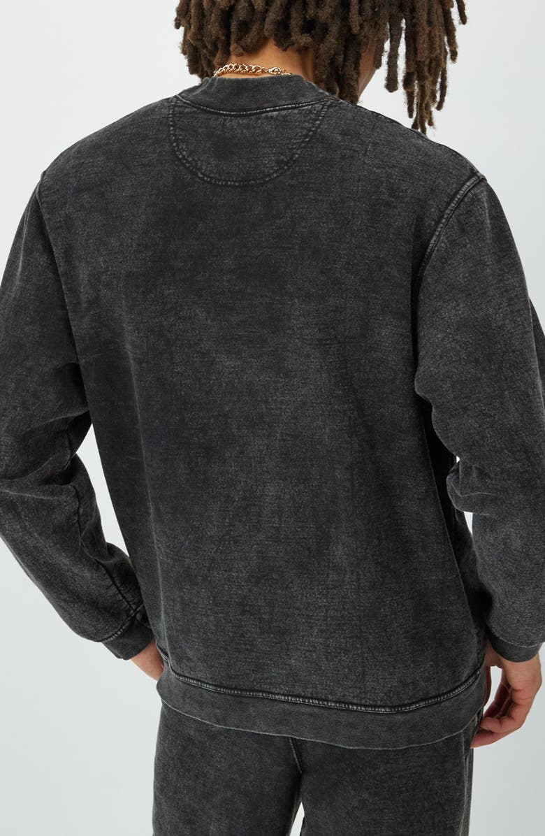 Champion Chest Pocket Washed Crewneck Sweatshirt, Alternate, color, 