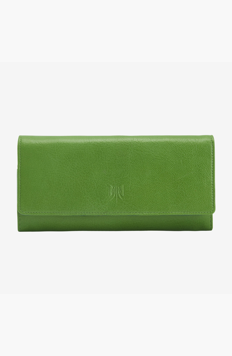 Tusk Siam Accordion Wallet, Main, color, Grass / Indigo