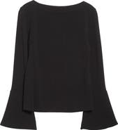 Emporio Armani Bell Sleeve Crepe Top