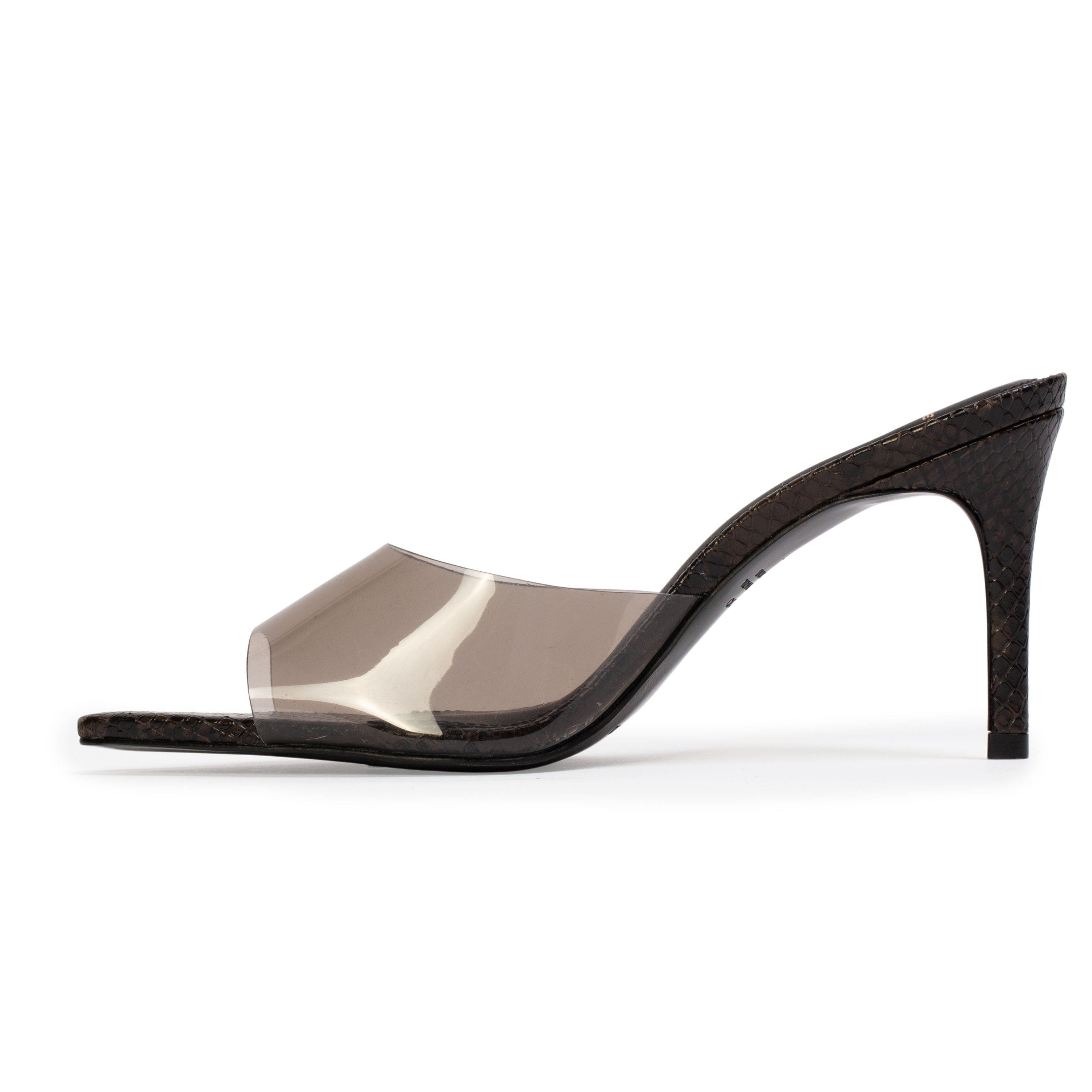 BLACK SUEDE STUDIO Belle Snake Mule, Alternate, color, Brown Snake Leather