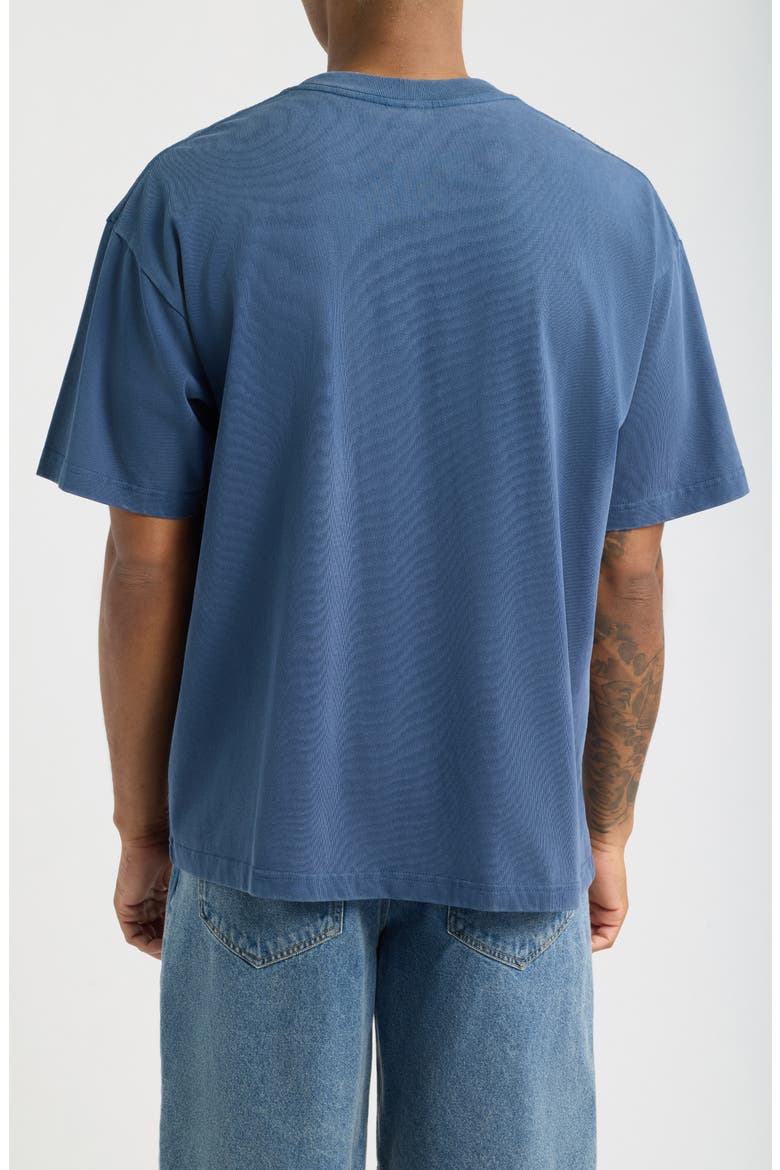 Cynical Stare Dog Graphic T-Shirt, Alternate, color, FADE BLUE