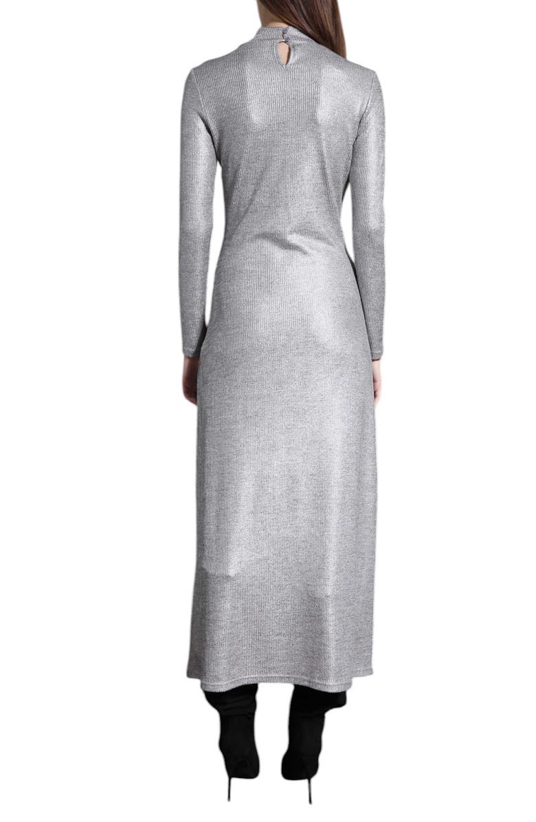 Walter Baker Ella Metallic Long Sleeve Sweater Dress, Alternate, color, 