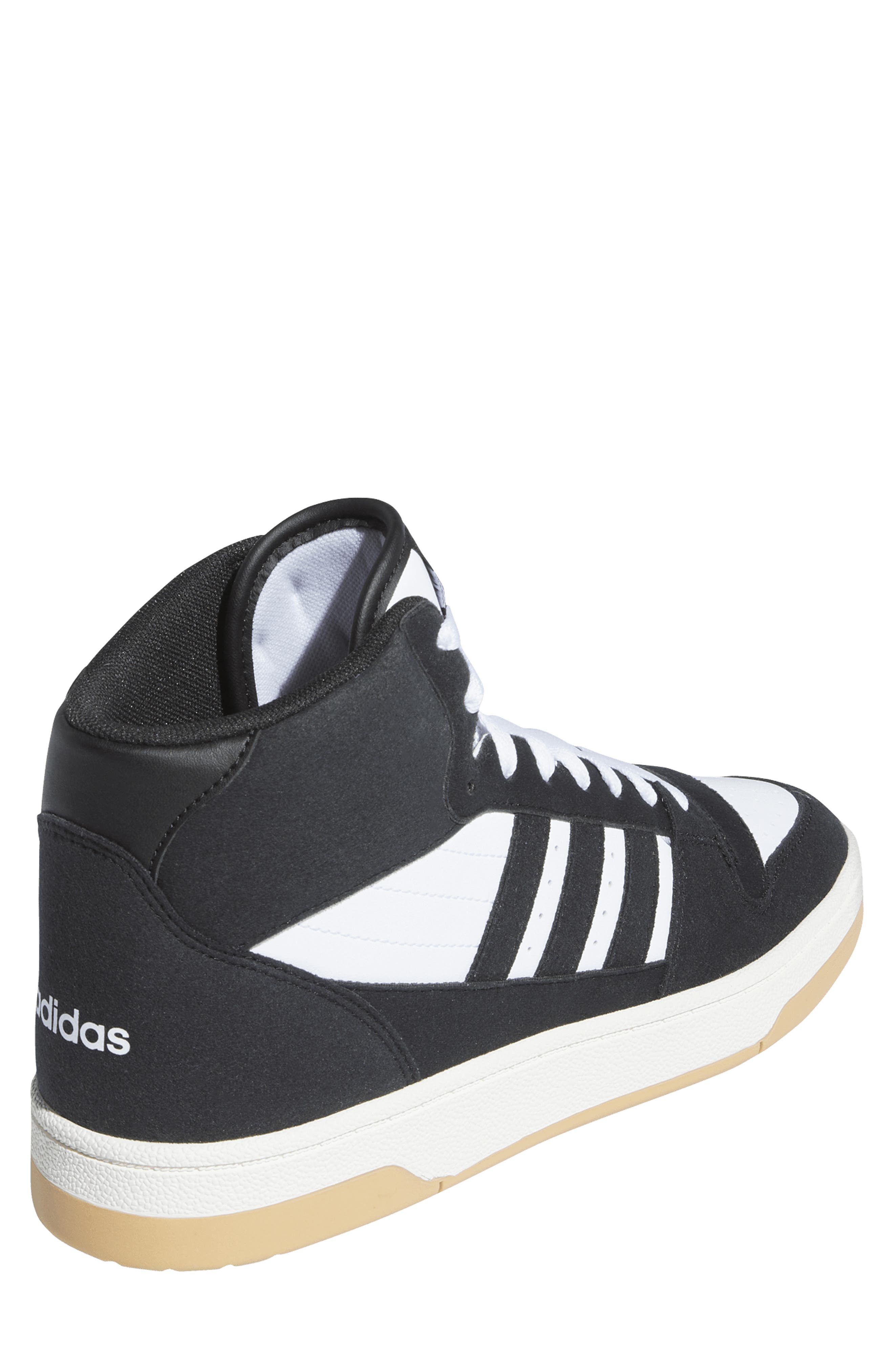 adidas Break Start Mid Top Sneaker, Alternate, color, Black/ Black/ Cloud White