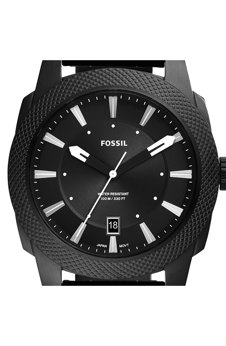 Fossil Machine Bracelet Watch, 49mm, Alternate, color, Black