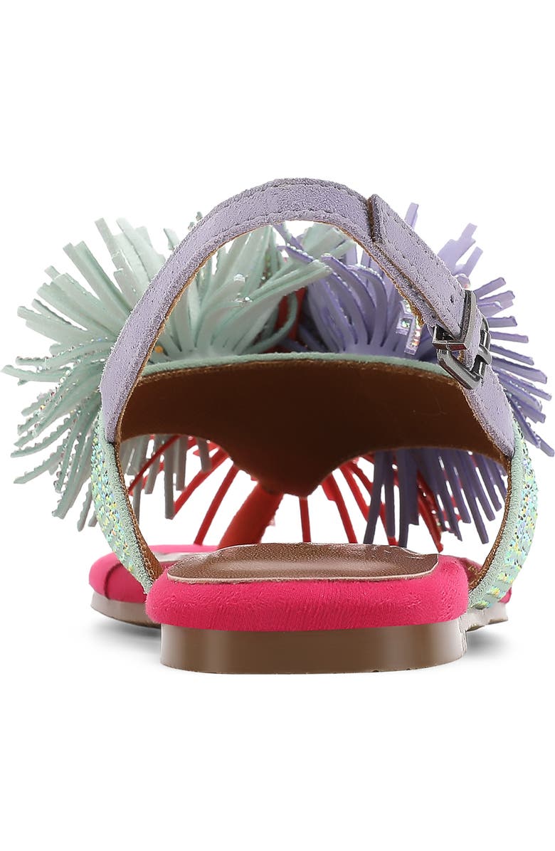 Kurt Geiger London Kids' Mini Fringe Slingback Sandal, Alternate, color, Pink Multi