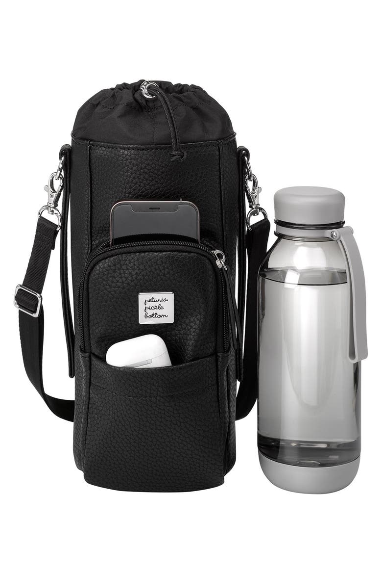Viva Water Bottle Crossbody Bag, Alternate, color, EBONY