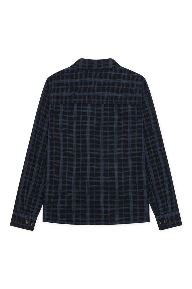 Texture Slub Cotton Overshirt, Alternate, color, DARK BLUE NIGHT