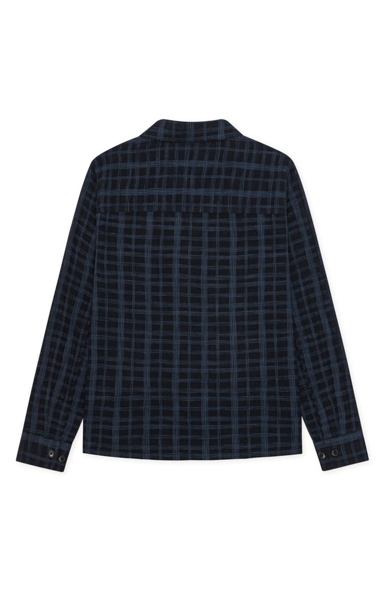 Les Deux Texture Slub Cotton Overshirt, Alternate, color, Dark Blue Night