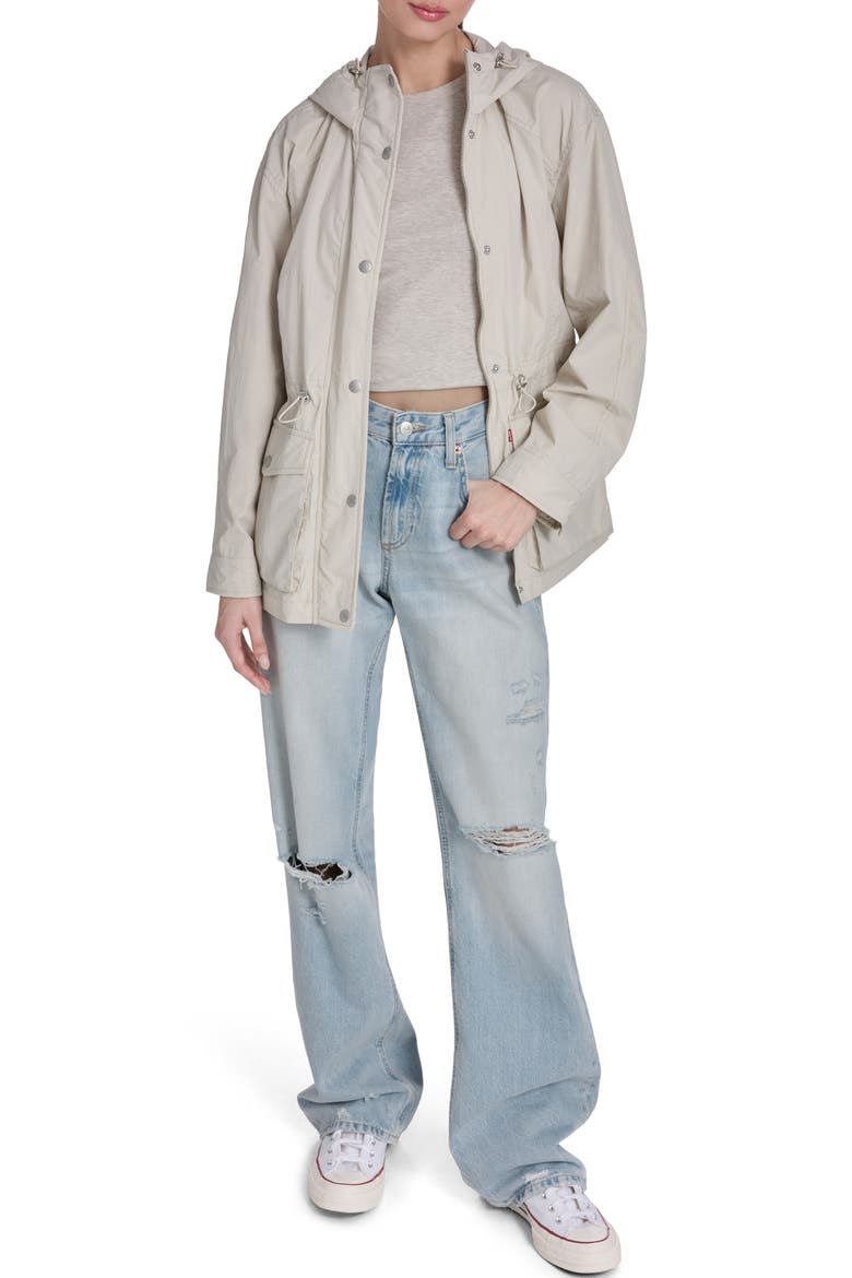 Water Resistant Hooded Jacket, Alternate, color, OATMEAL