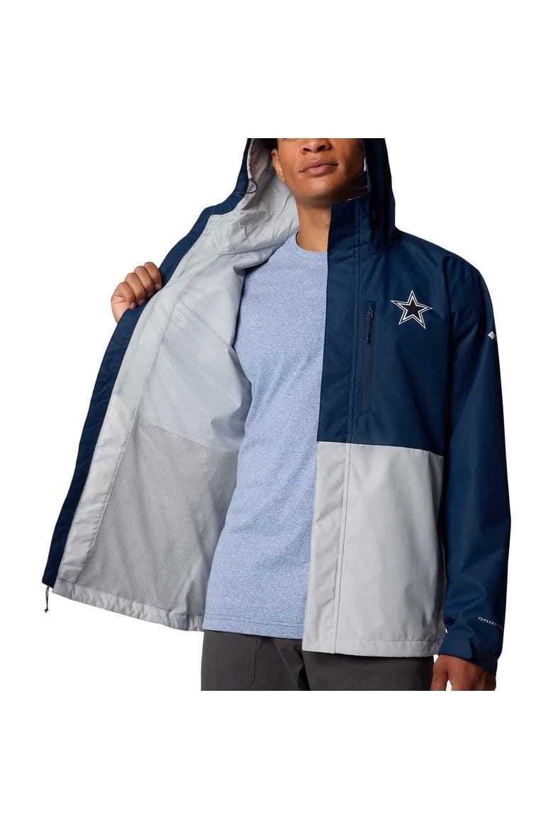 Men's Columbia Navy/Silver Dallas Cowboys Field Bound Omni-Shield Full Zip Jacket, Alternate, color, Navy