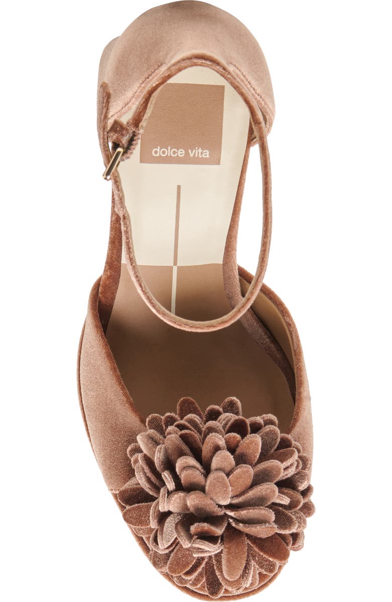 Dolce Vita Perel Platform Ankle Strap Sandal, Alternate, color, Dark Rose Velvet