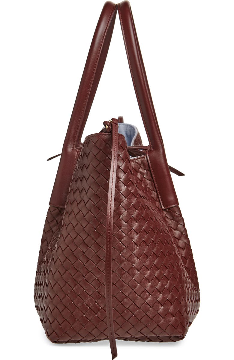 Bottega Veneta Leather & Suede Reversible Tote, Alternate, color, Madder Brown/ Lunar-M B