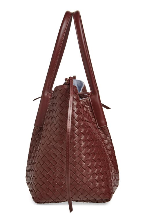 Bottega Veneta Leather & Suede Reversible Tote In Madder Brown/lunar-m B