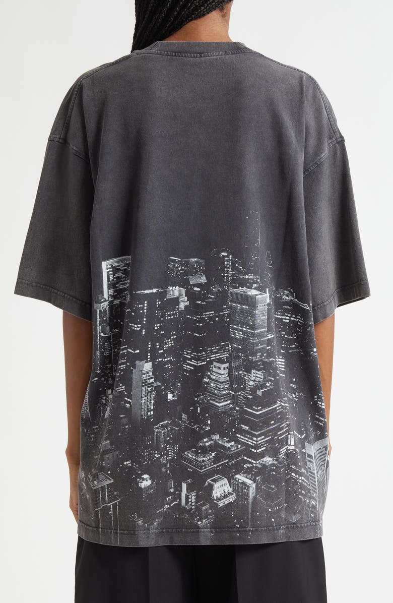 New York City Skyline Crystal Embellished T-Shirt