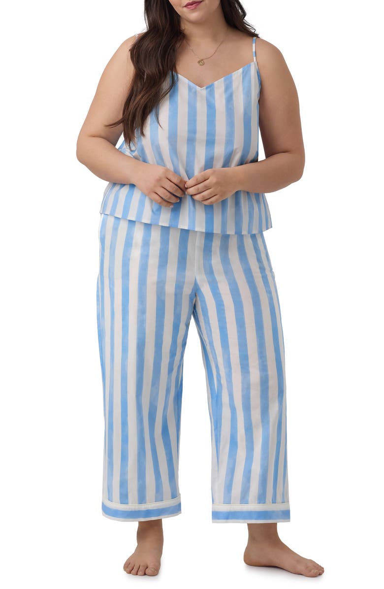 BedHead Pajamas Stripe Crop Organic Cotton Pajamas, Alternate, color, 