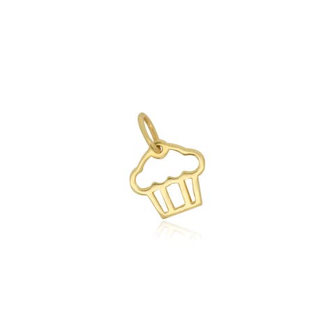 Mini Gold Cupcake Charm
