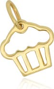 The Lovery Fine Jewelry Mini Gold Cupcake Charm