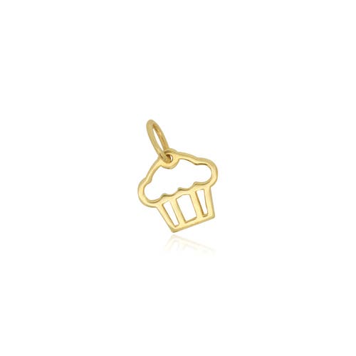 The Lovery Fine Jewelry Mini Gold Cupcake Charm