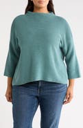 Eileen Fisher Organic Cotton & Tencel Lyocell Funnel Neck Sweater