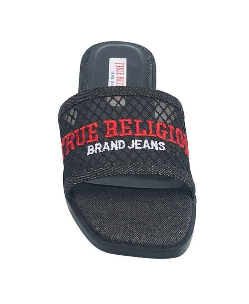 True Religion Brat Mesh Slip On Sandal In Black
