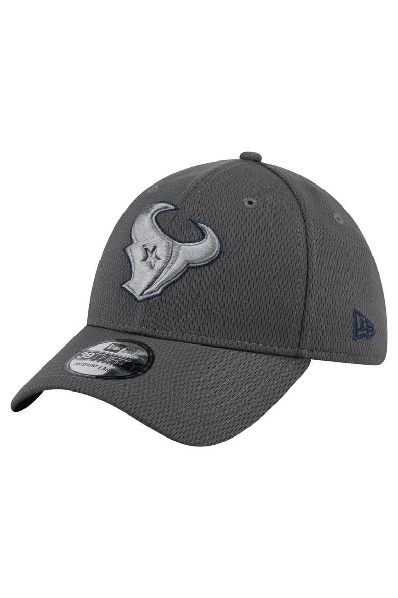 Men's New Era Graphite Houston Texans  Main 39THIRTY Flex Hat, Alternate, color, Graphite