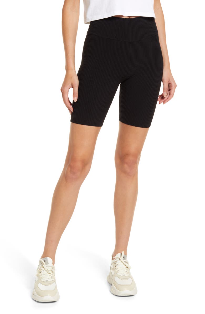 Good American Sweater Knit Bike Shorts, Main, color,