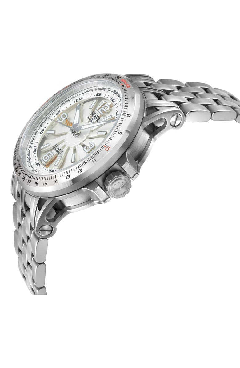 GEVRIL Wind Master Automatic Bracelet Watch, 44mm, Alternate, color, Silver