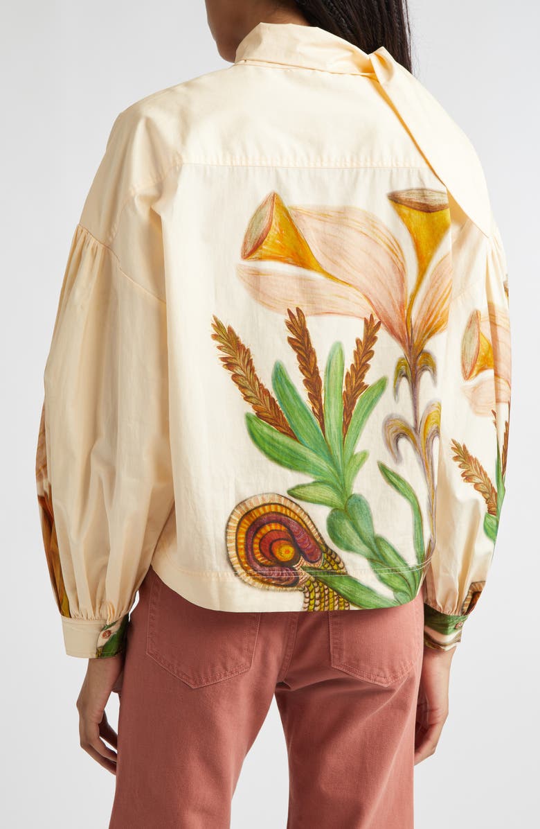 Ulla Johnson Long Sleeve Tie Neck Blouse, Alternate, color, Inner Nature